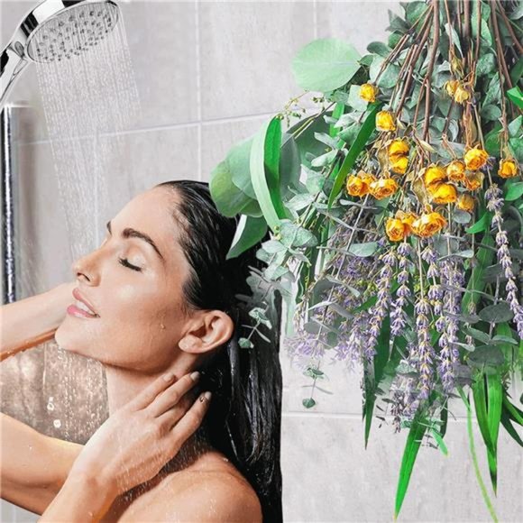 123 Pcs Mixed Real Dried Eucalyptus Stems - Lavender & Rose Flowers Bundles - Picture 3 of 6